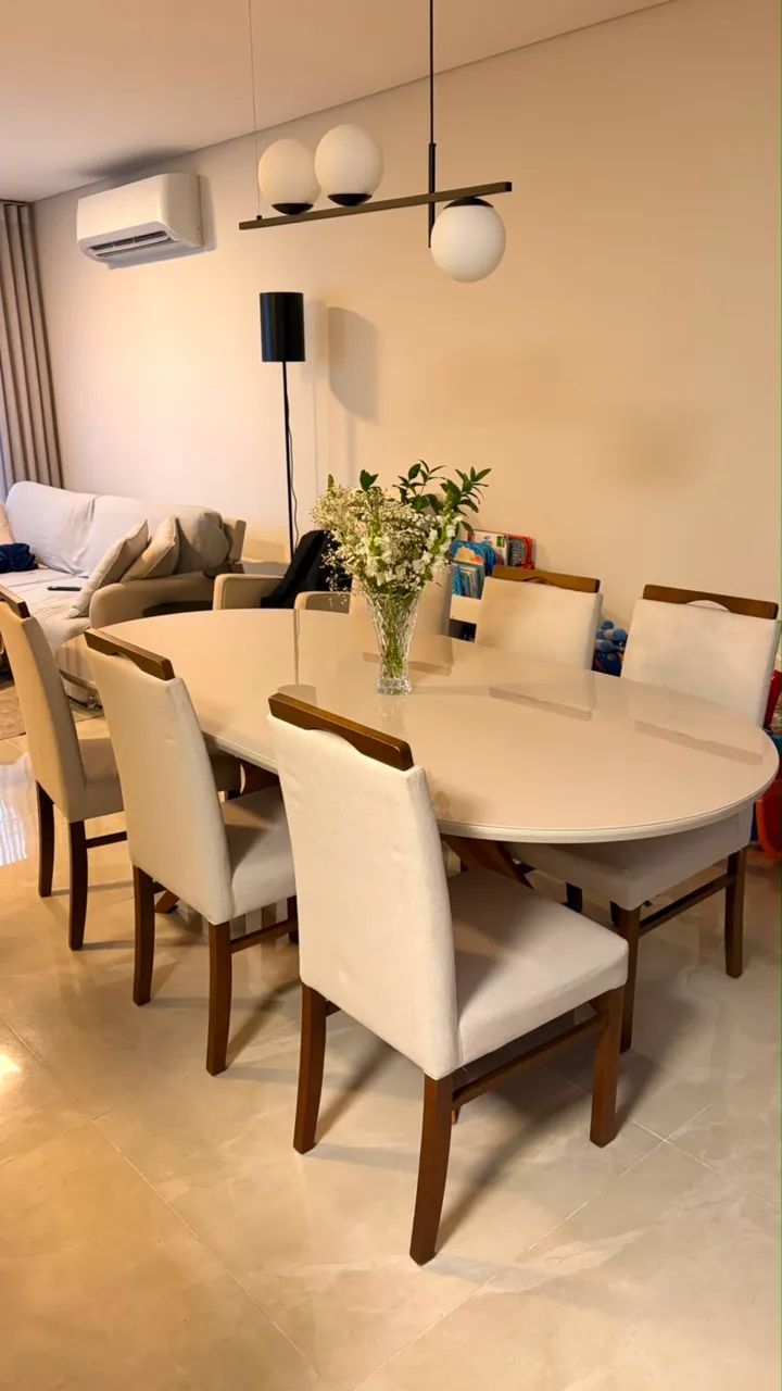 Mesa com 6 cadeiras 2.10x1.00m - Foto 3