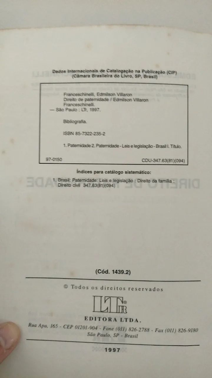 Livro Direito de Paternidade  - Foto 2