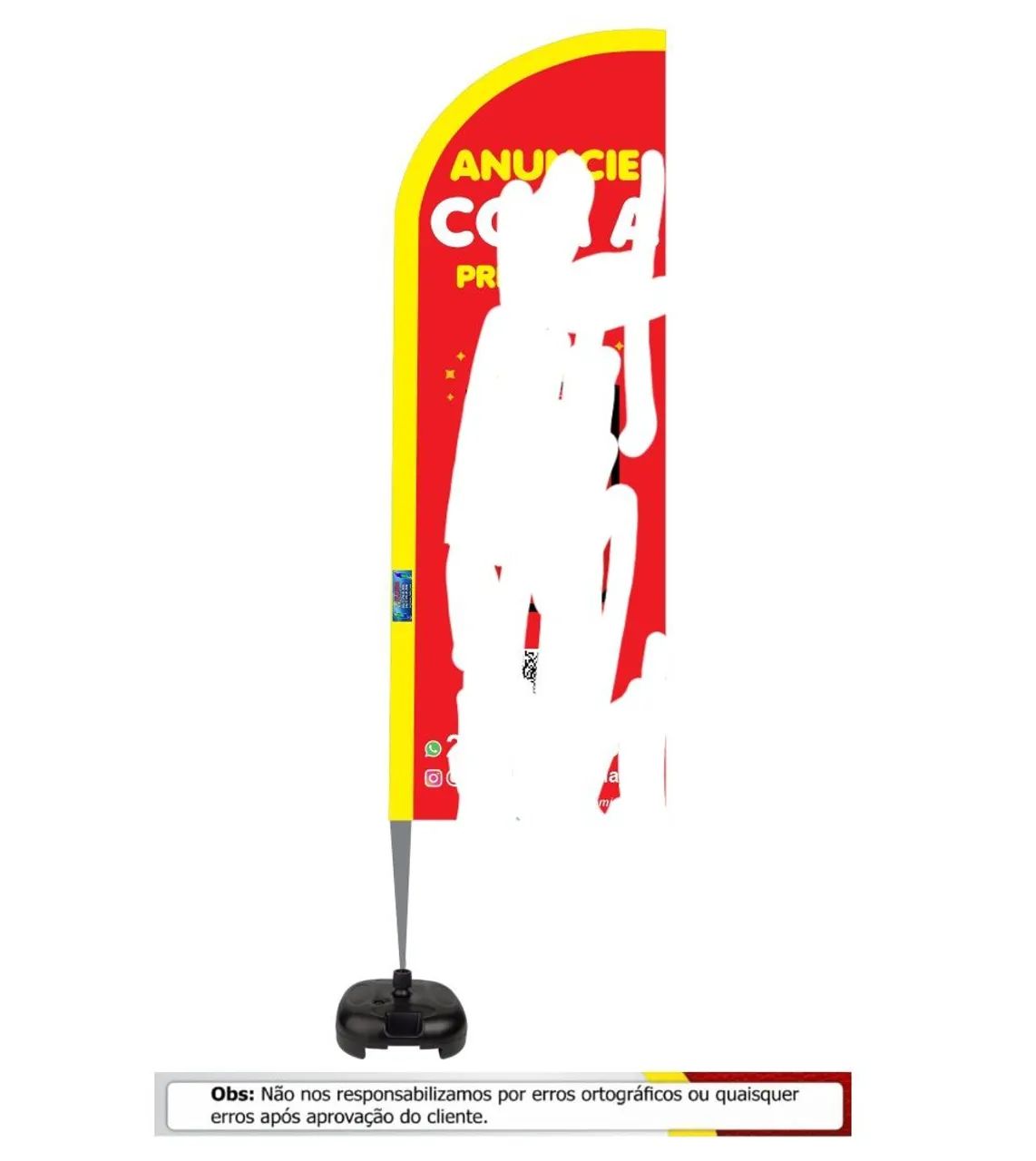 Wind banner (base e haste) novo - Foto 2