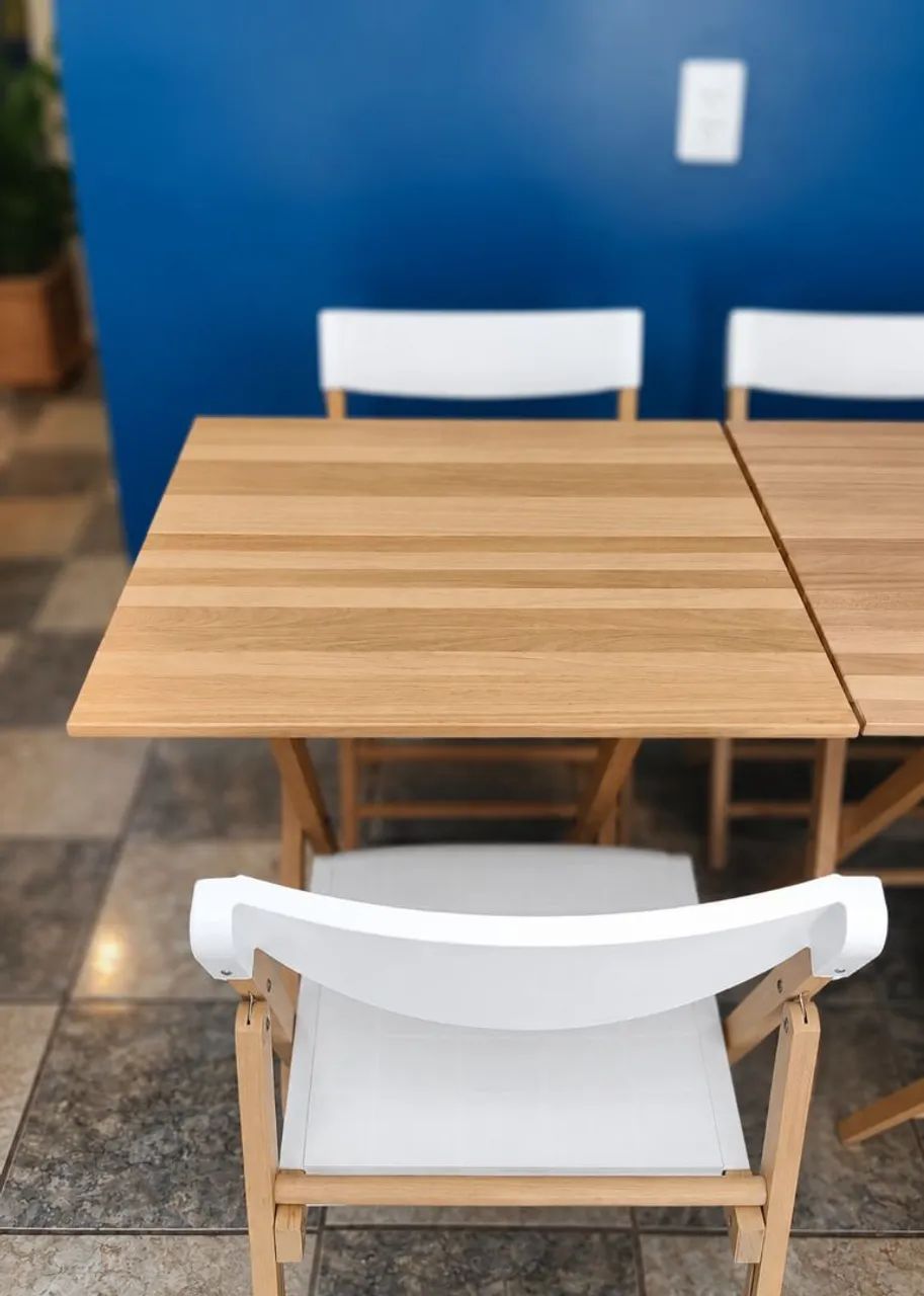 Conjunto de mesa e duas cadeiras Tramontina dobráveis 