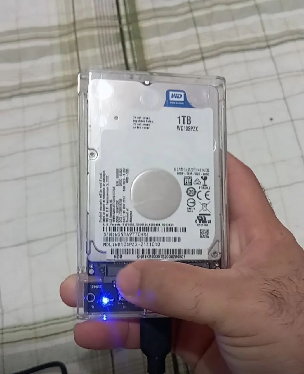 HD 1TB na case e adaptado.