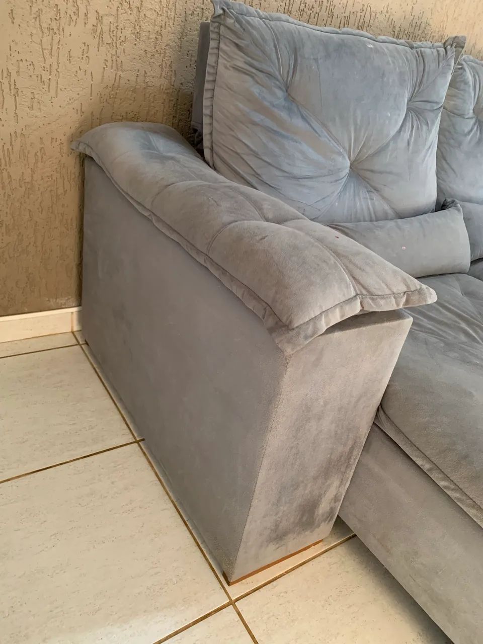 2.90-Meter Reclining Sofa in Gray441140336657049603