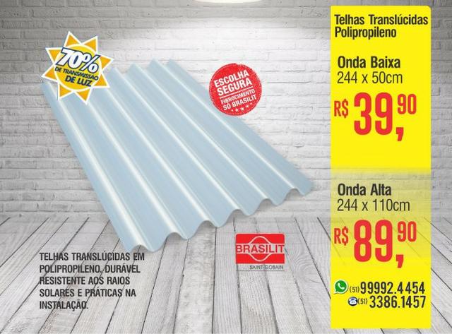 Telha Translúcida Brasilit - Residenciais/Comerciais