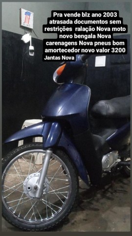 PRA VENDE BIZ ANO 2003 ATRASADA DOCUMENTO PLACA DE ARACAJU