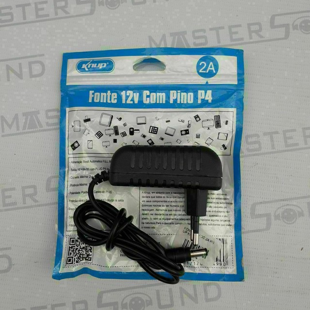 Fonte de alimentação. 12 volts. 2 Amperes. Com pino P4. Nova. - Foto 2