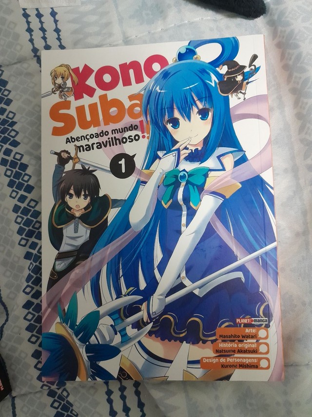 Mangá Konosuba 1 + brindes