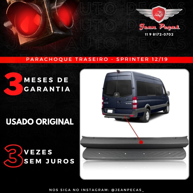 Parachoque traseiro - Sprinter 2012 a 2019