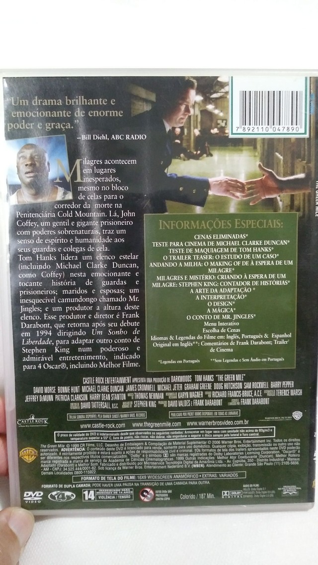 À ESPERA DE UM MILAGRE DVD DUPLO ORIGINAL EDIÇÃO ESPECIAL DUBLADO