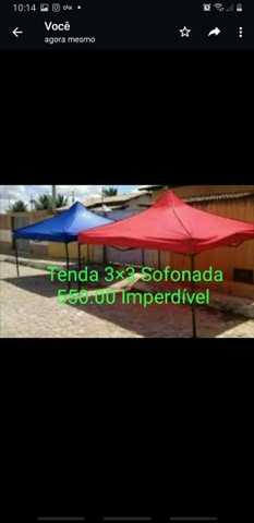 Super Tenda 3×3 Sonfonada 550.00 prática e facil