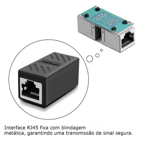 Emenda Extensor Rj45 Cabo Rede Cat5 Cat6 Cat7  Arduino Automação COD-CP685  - Foto 4