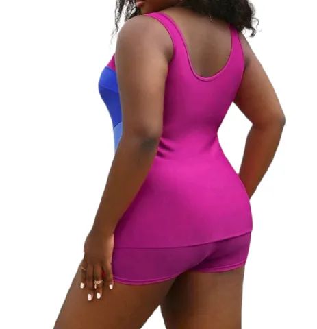 Roupa de Banho Rosa Azul  - Foto 2