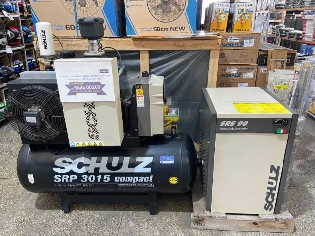 Compressor de parafuso + secador semi-novo com garantia 