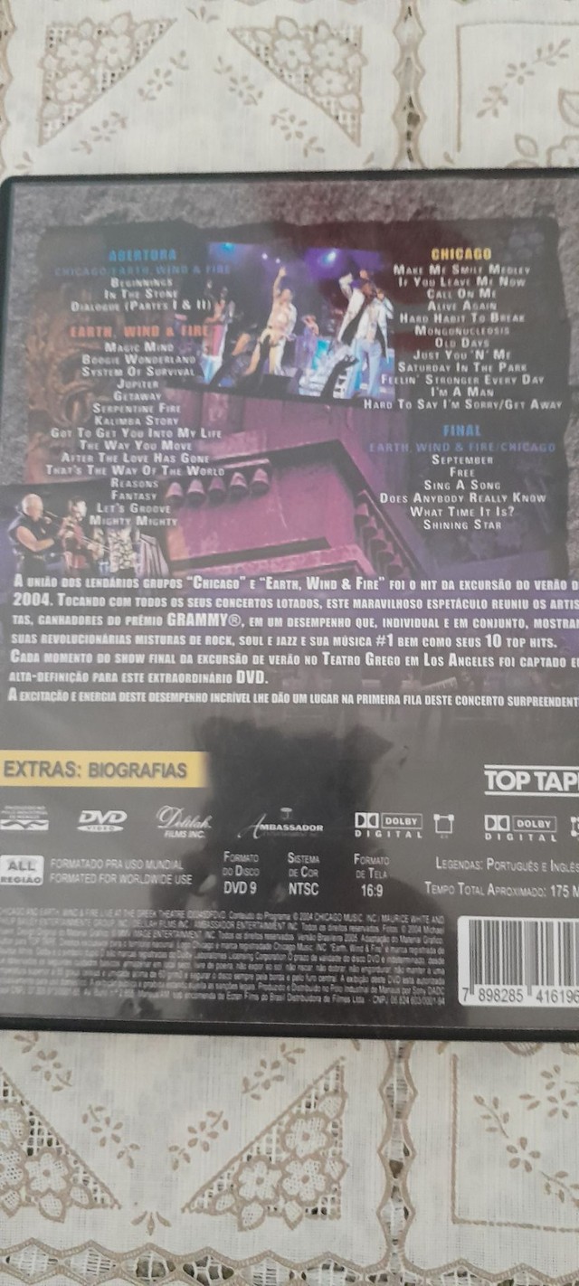 Dvd Chicago & earth, wind and fire  - Foto 2