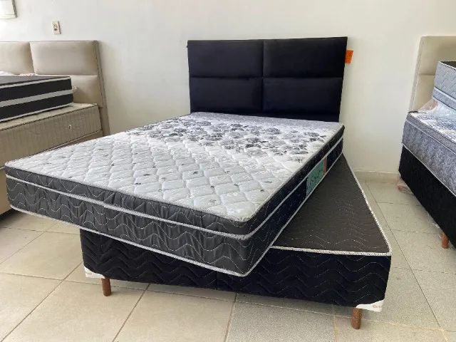 Cama Box Casal, Colchão Molas Bonel