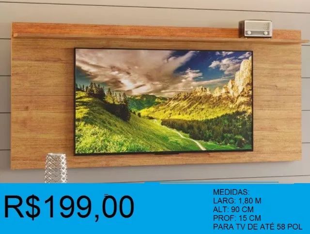 Painel com 1,80 com prateleira - Entrega e montagem inclusa - Foto 2