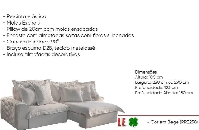 Sofá Retratil Reclinável 2,50m SUPER DESIGN p87 - Foto 3