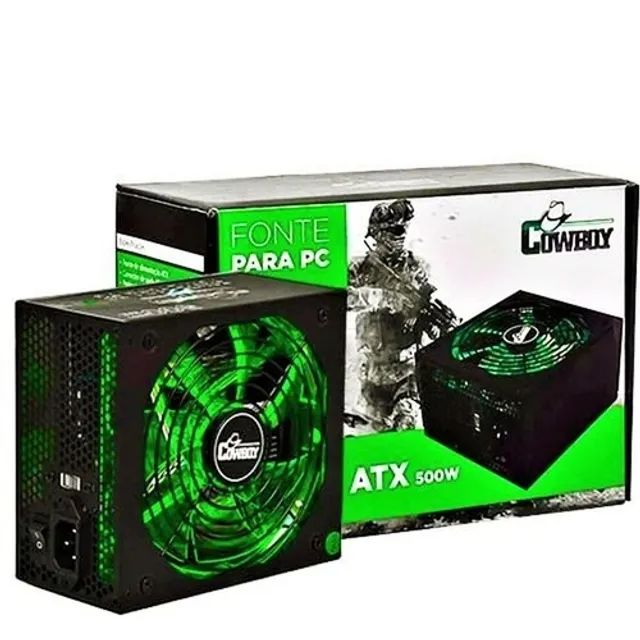 Fonte Atx 500w Para Pc Game Cowboy Knup Kp534 - Foto 3