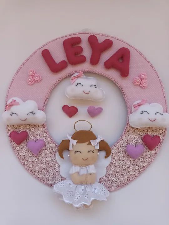 Enfeite de porta maternidade Anjinha