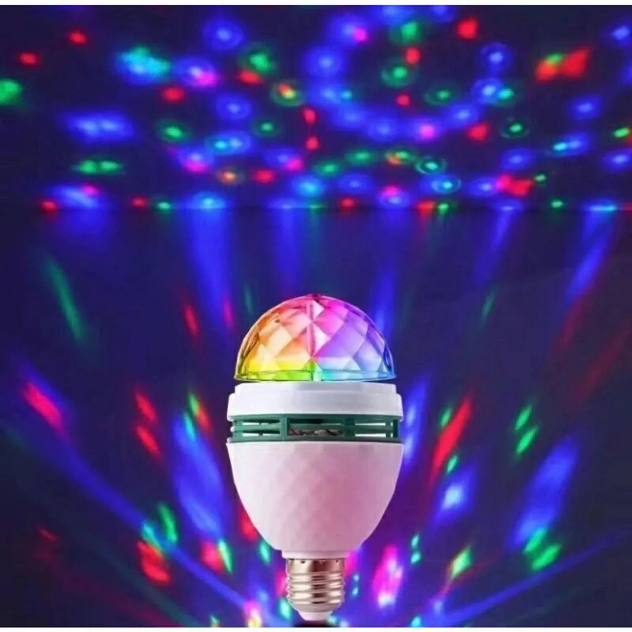 Lampada Giratória Globo De Luz Led Rgb Bola Maluca E27 , Bivolt - Foto 4