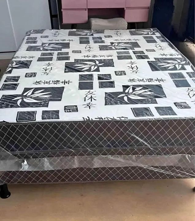 cama de casal 138x188 box acoplada (nova na plastico) entrega gratis