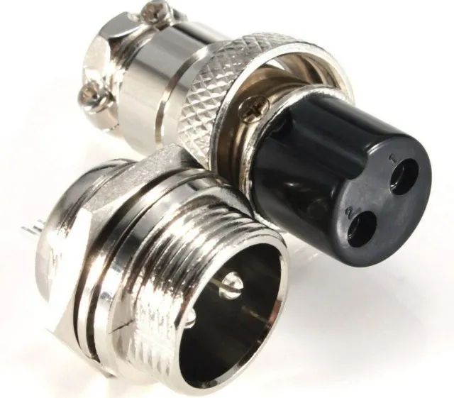 Conector Mike Gx16 Plug Macho E Fêmea 2 Pinos Aviação   Arduino Automação COD-CP245   - Foto 3