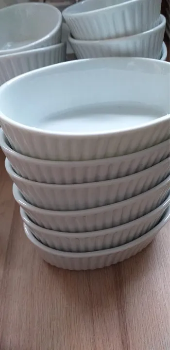 6 Mini Travessa de Porcelana Schmidt Oval 13cm