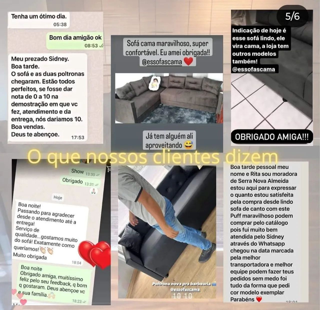 Sofá cama casal Iza, 2 lugares, lindo moderno!  - Foto 4