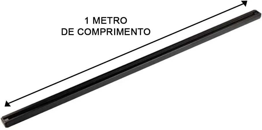 trilho preto spot led + trilho + conector (luz branco quente 3500k) - Foto 5