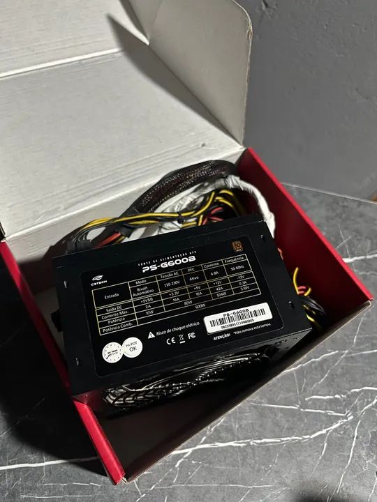 Fonte 600w 80 plus - Foto 3