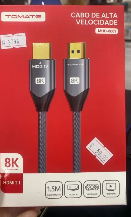 Cabo HDMI 8k 1,5 Metros  MHD-8001 Loja Coimbra Computadores Entregamos