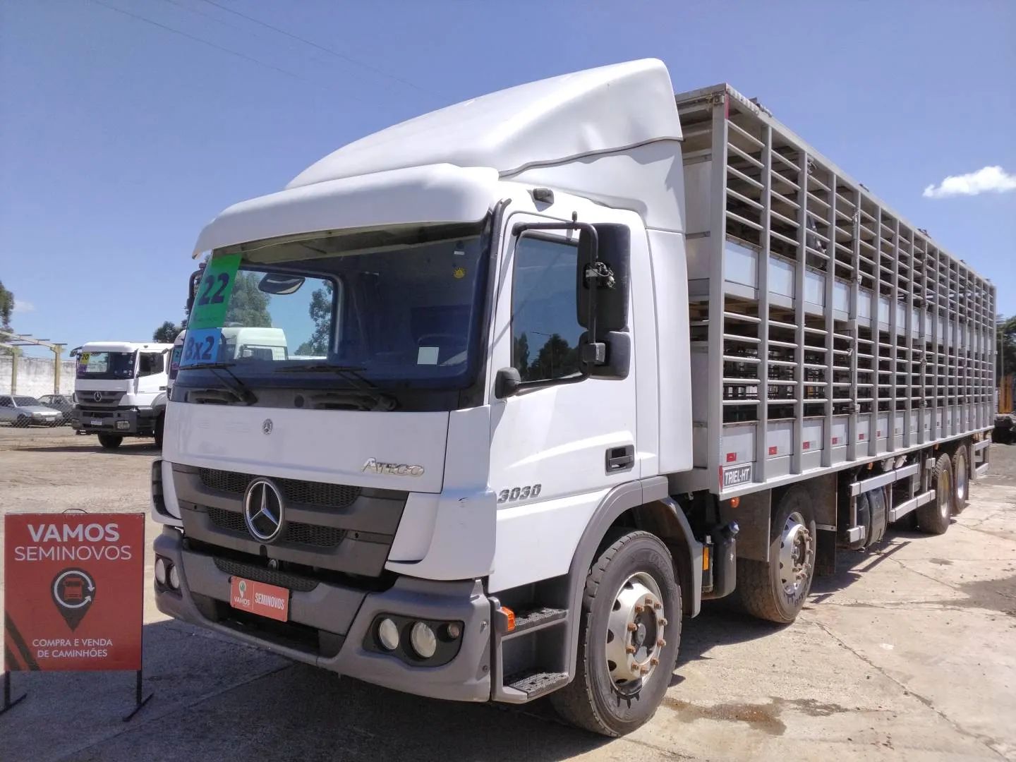 Mercedes-Benz Atego 3030/48 8X2 2022/2022 Vamos Seminovos Chapecó - Foto 3