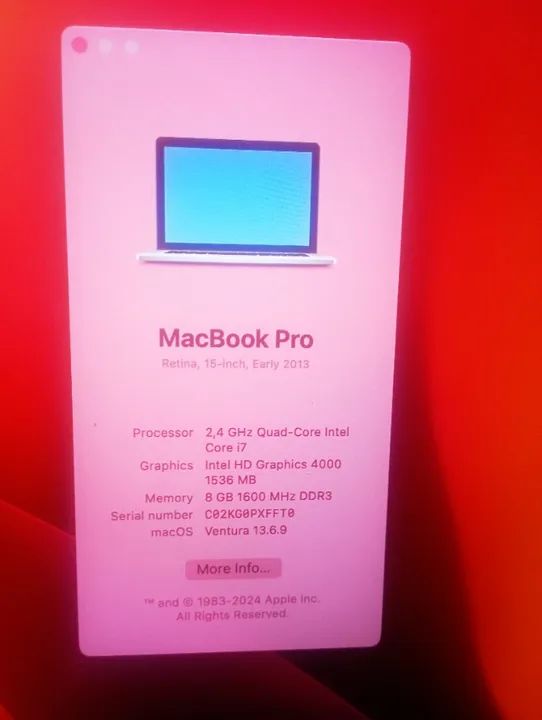 Macbook Pro 15 polegadas tela de Retina 2013 - Foto 4