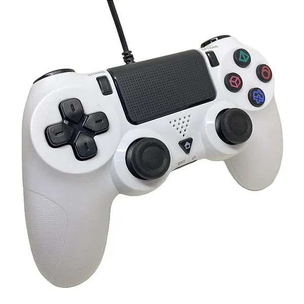 Controle Joystick com Fio para Ps4 e PC, DuploShock4, Branco - Knup  em São Luís ma - Foto 3