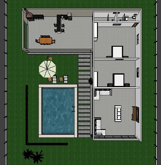 Planta baixa 3D Residencial e Comercial - Foto 3