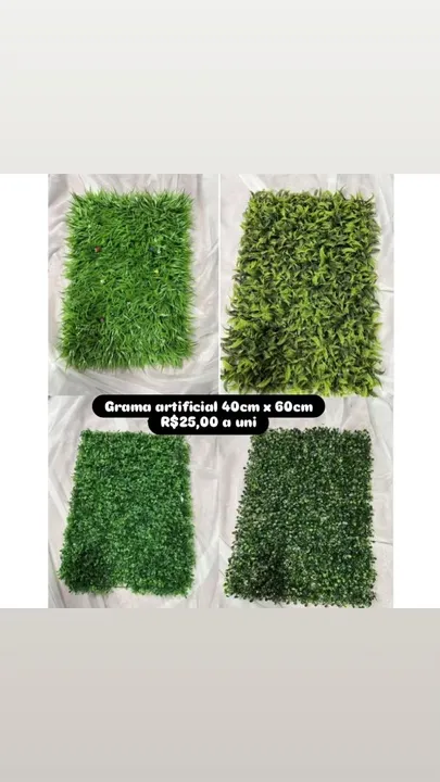 Grama Artificial 40cm x 60cm - R$25,00