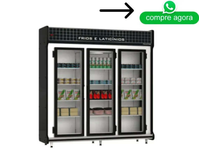 Refrigerador Auto Serviço PoloFrio 2,00m 3 Portas 220v