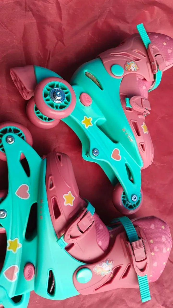 Roller Tri Inline 2 em 1 Unicórnio Novos Bel (PRONTA ENTREGA) - Foto 2