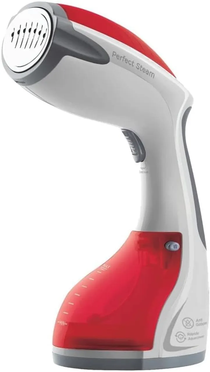 Black Decker Vaporizador, Ferro de Passar Roupa, Portátil e Higienizador, Vermelho, Modelo