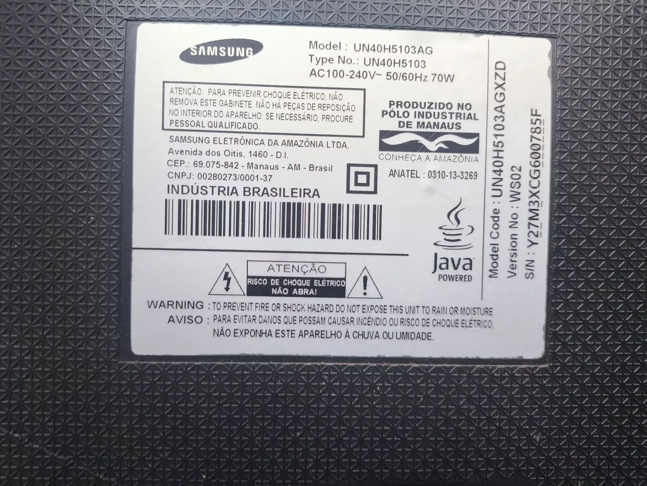 TV Samsung 40" para retirada de peças  - Foto 2