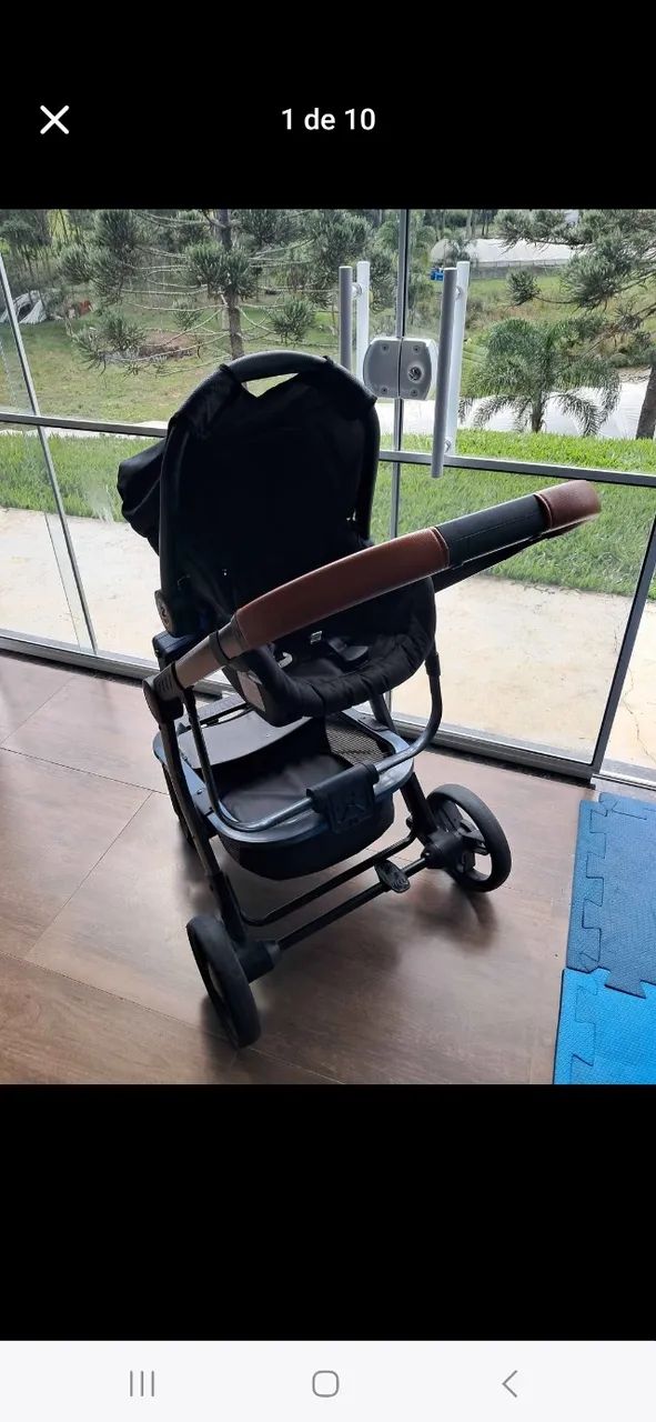 Carrinho Adzieco Galzerano e bebê conforto