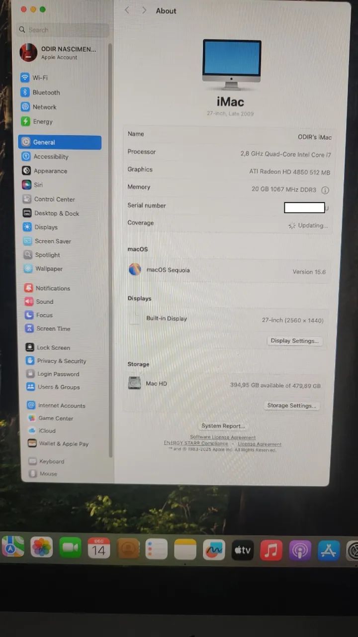 Apple iMac "Core i7" 2.8 GHZ 27 Polegadas 2(late 2009)64739261545730121