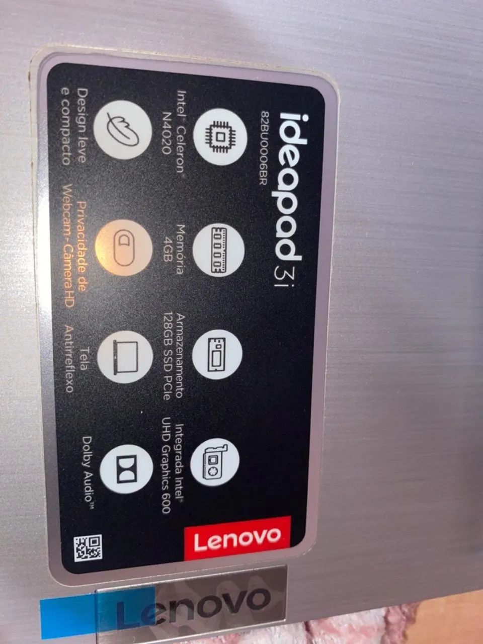Notebook Lenovo Ideapad 3i Celeron 4GB 128GB SSD 15,6" - Foto 2