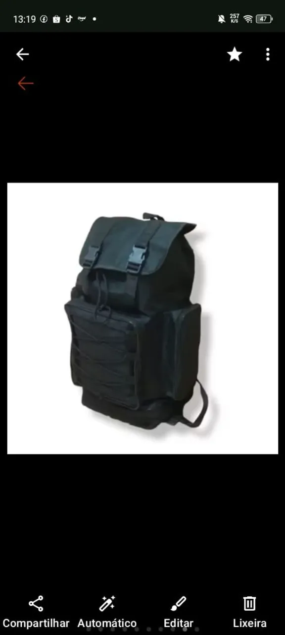Mochila de Camping Preta