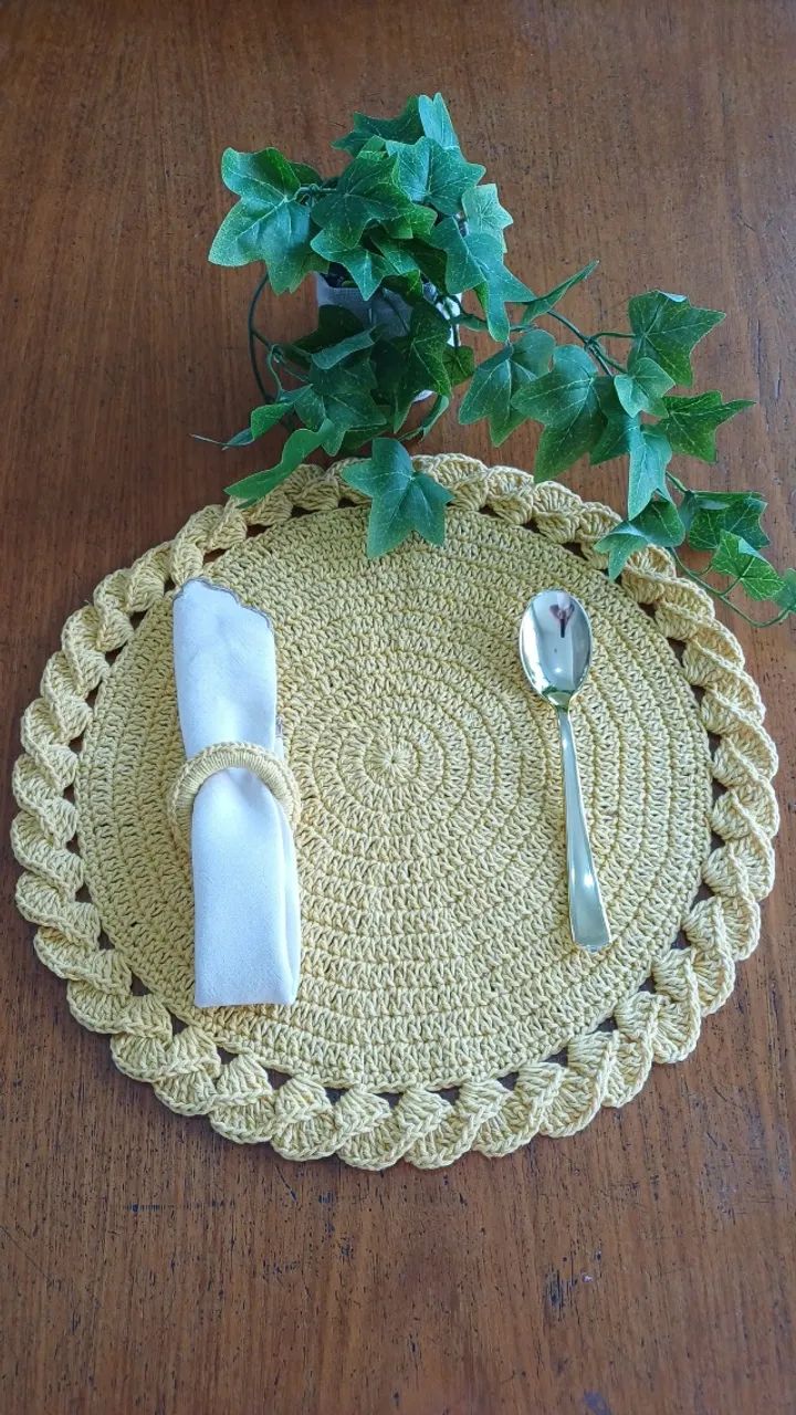 Sousplat (4 peças) 2sousplat, 2 porta-guardanapo