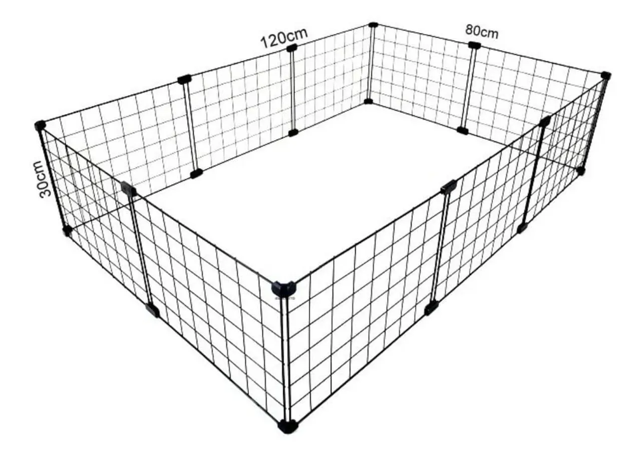 Cercado Modular para Animais de Estimação - 120x80x30cm