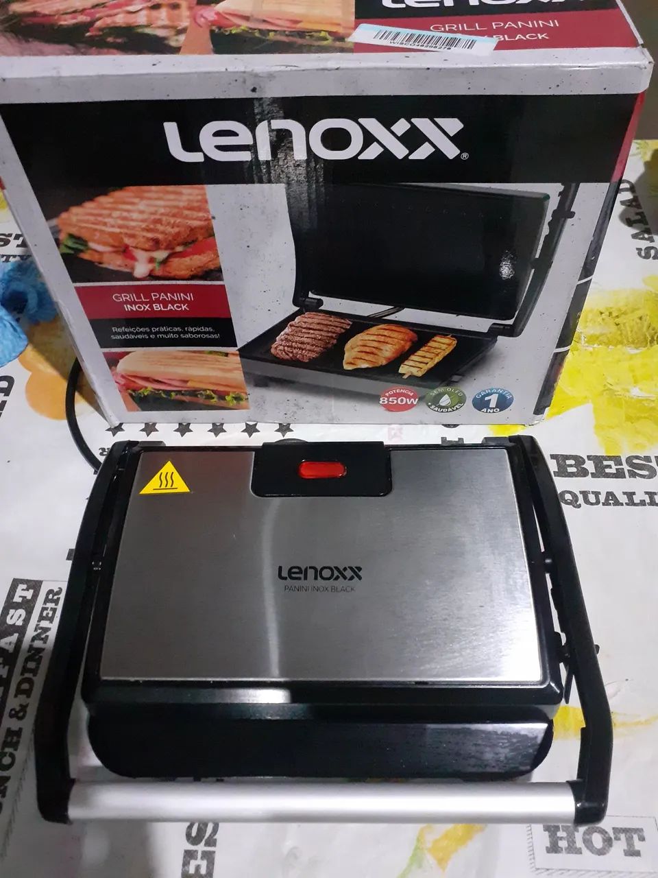 Grill Panini Inox Black Lenoxx - Foto 3