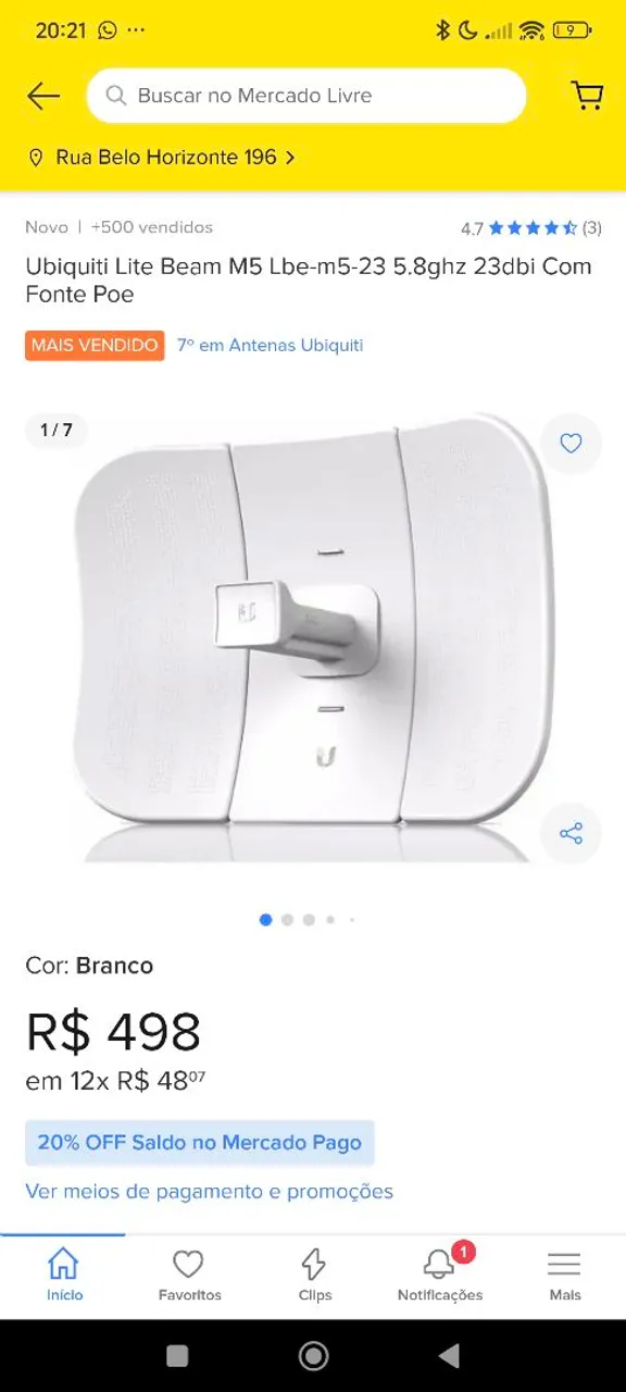 Ubiquiti LiteBeam M5 LBE-M5-23 5.8Ghz 23dBi