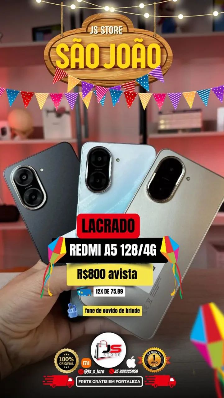 Redmi A5 128GB/4GB + Brinde Exclusivo! ?