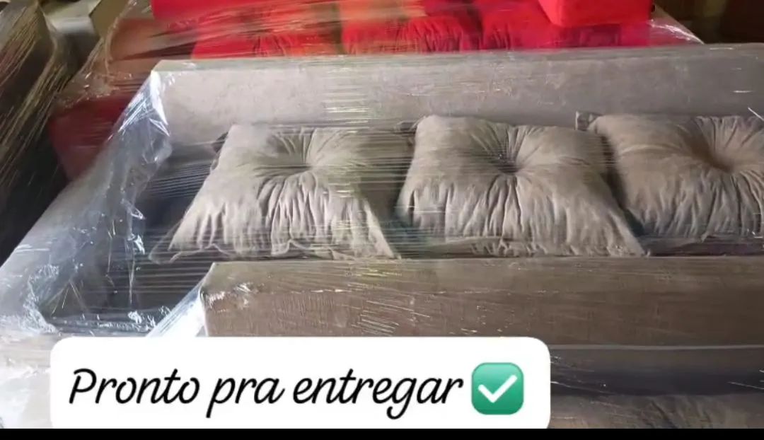 Sofá 3 lugares novo ENTREGA GRÁTIS - Foto 2