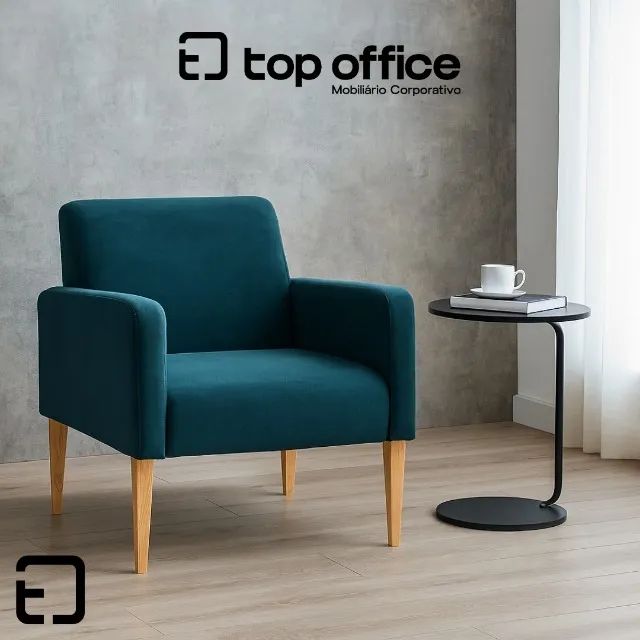 Poltrona Luxo - Poltrona para Recepção - Poltrona para Sala - Sofá de Recepção  - Foto 5